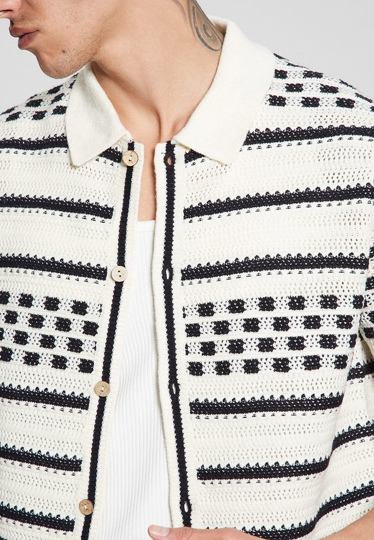 Checker Stripe Slater Polo