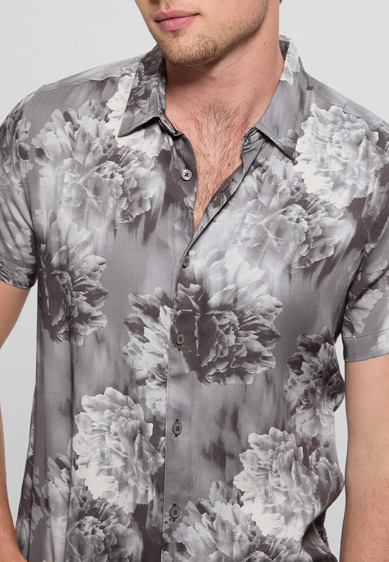 Shortsleeves Wayco Sateen Floral Shirt