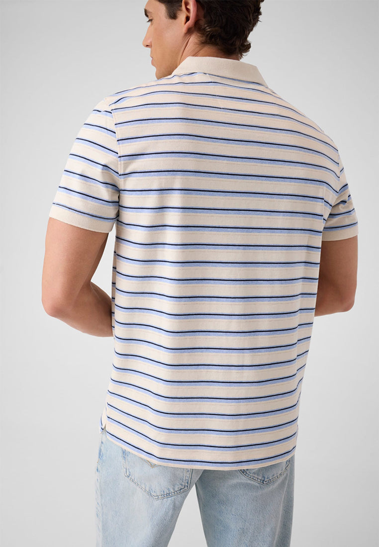 Shortsleeves Yarn Dyed Striped Polo