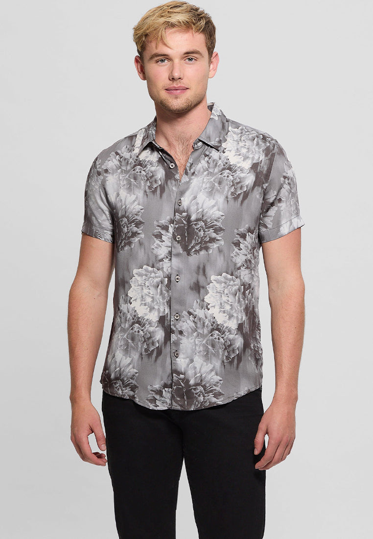 Shortsleeves Wayco Sateen Floral Shirt