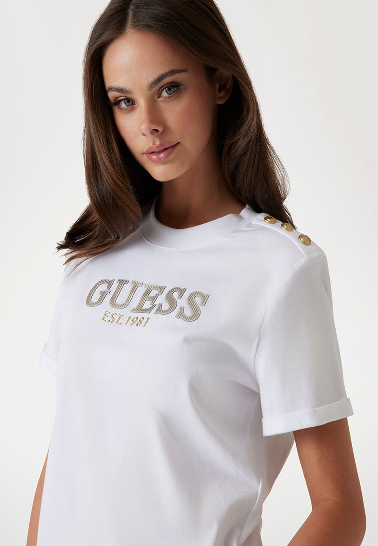 Metal Logo Cropped Tee