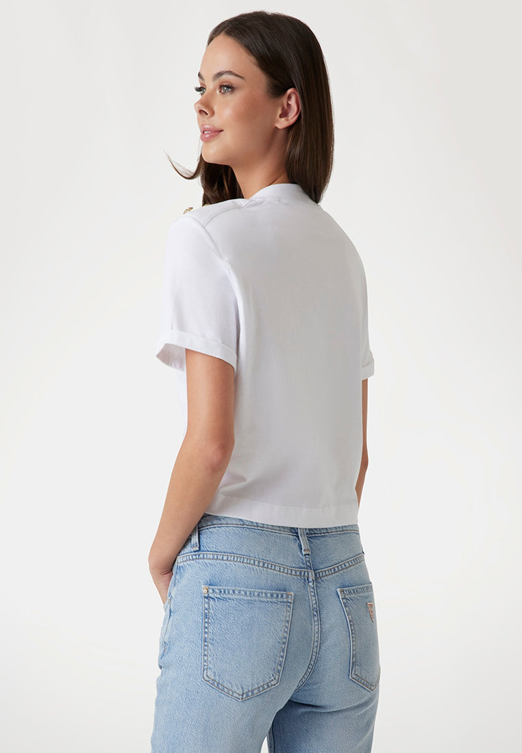 Metal Logo Cropped Tee