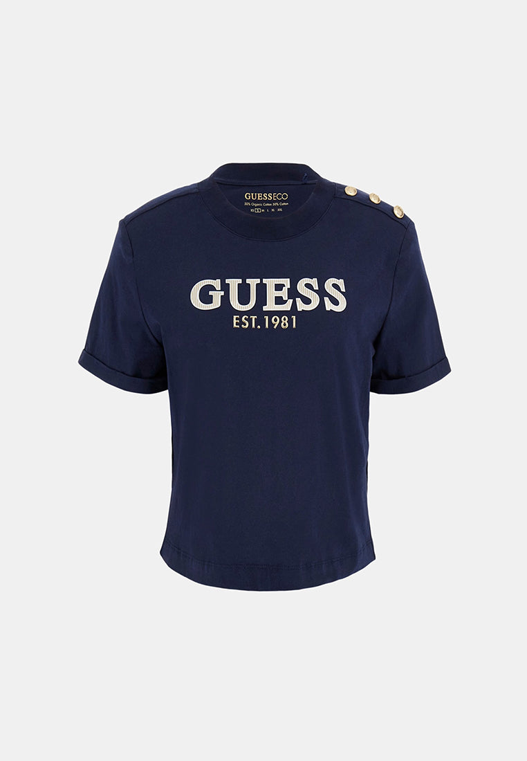 Metal Logo Cropped Tee