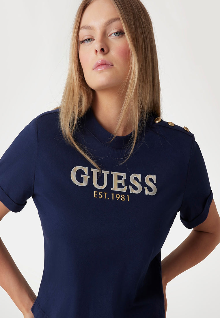 Metal Logo Cropped Tee