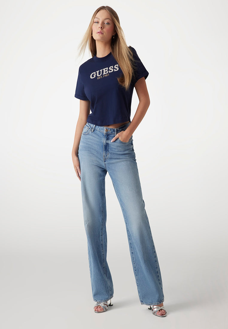 Metal Logo Cropped Tee