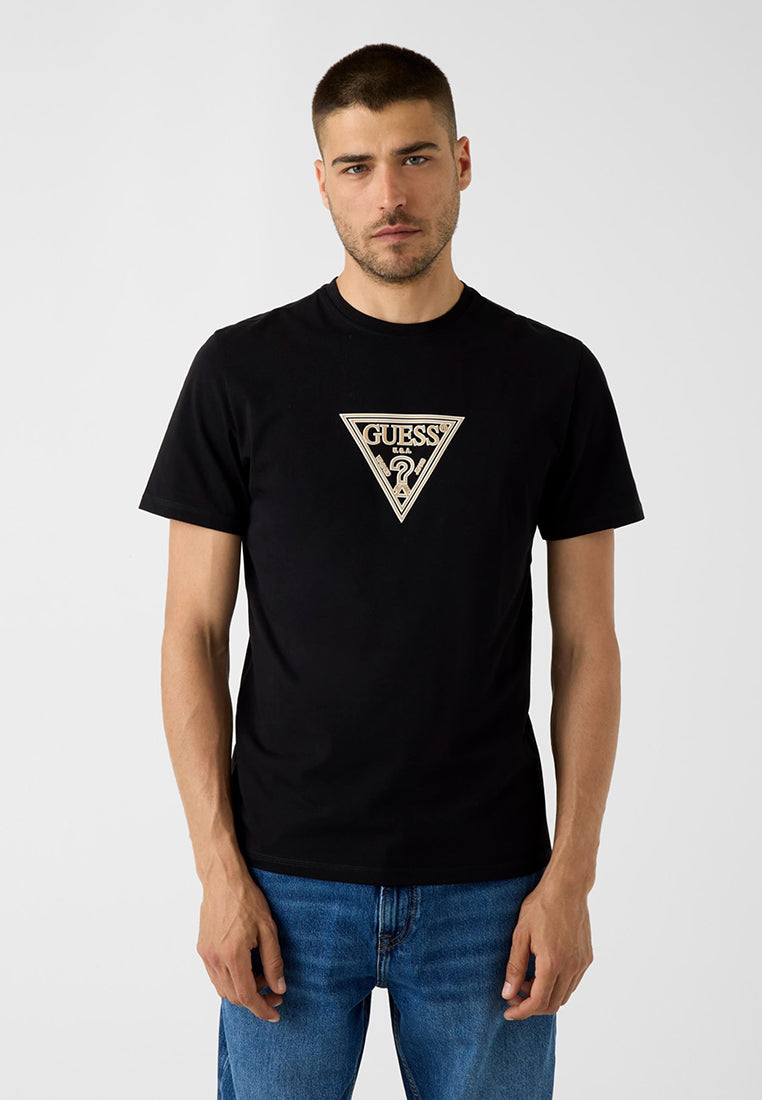 Crewneck Shortsleeves Mid Triangle Hd Print Tee