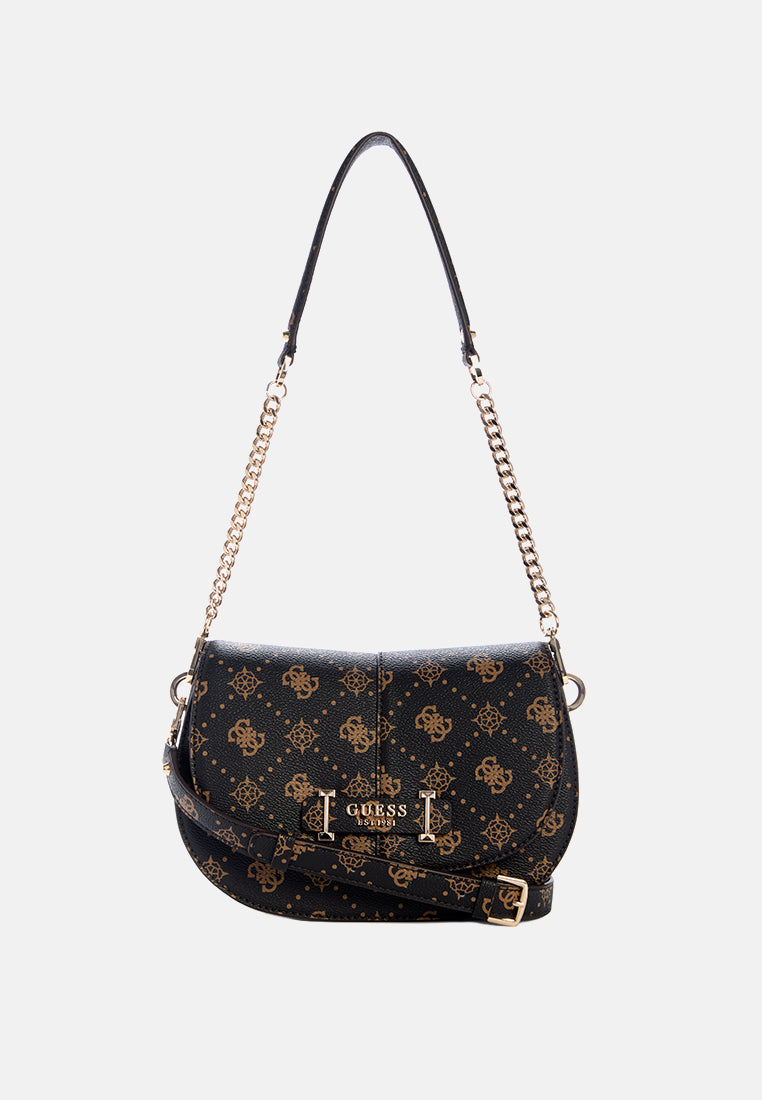 Carrie Logo Flap Shoulder Bag