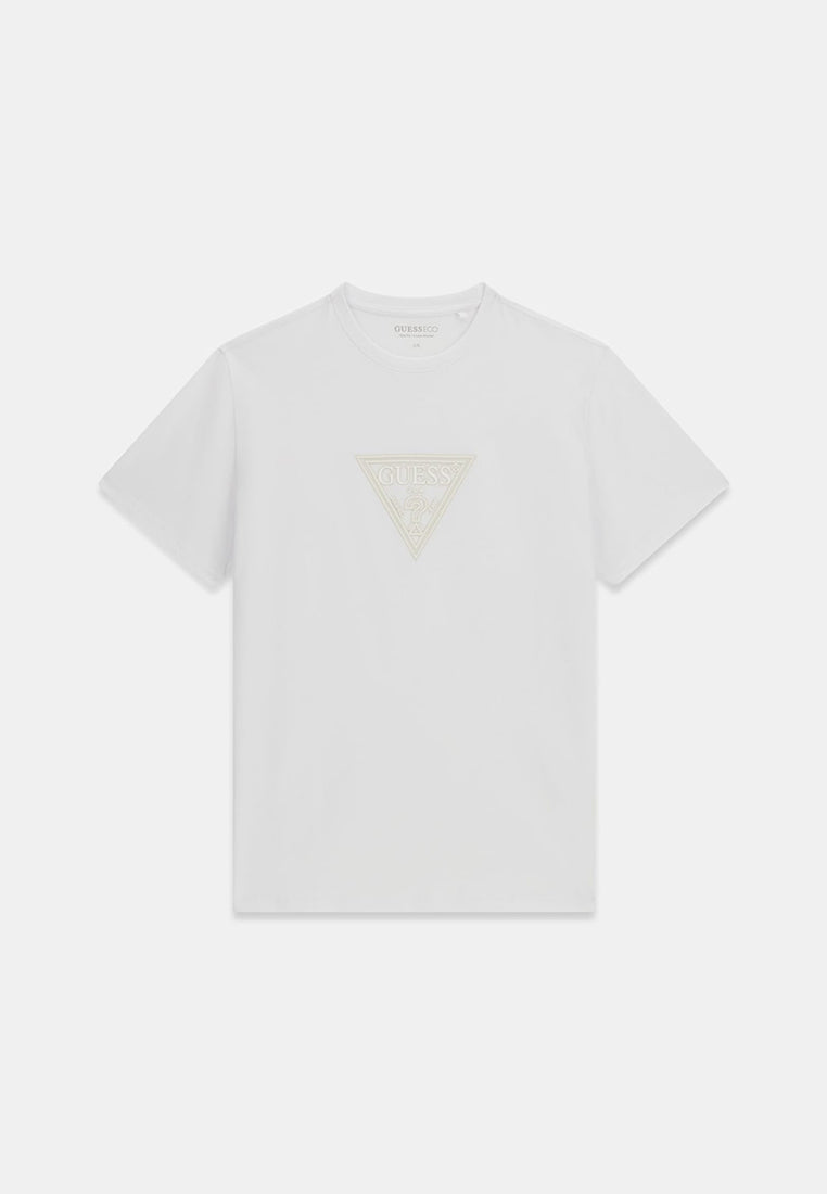 Crewneck Shortsleeves Mid Triangle Hd Print Tee