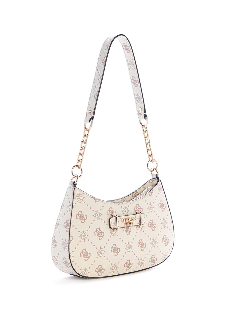 Carrie Logo Top Zip Shoulder Bag