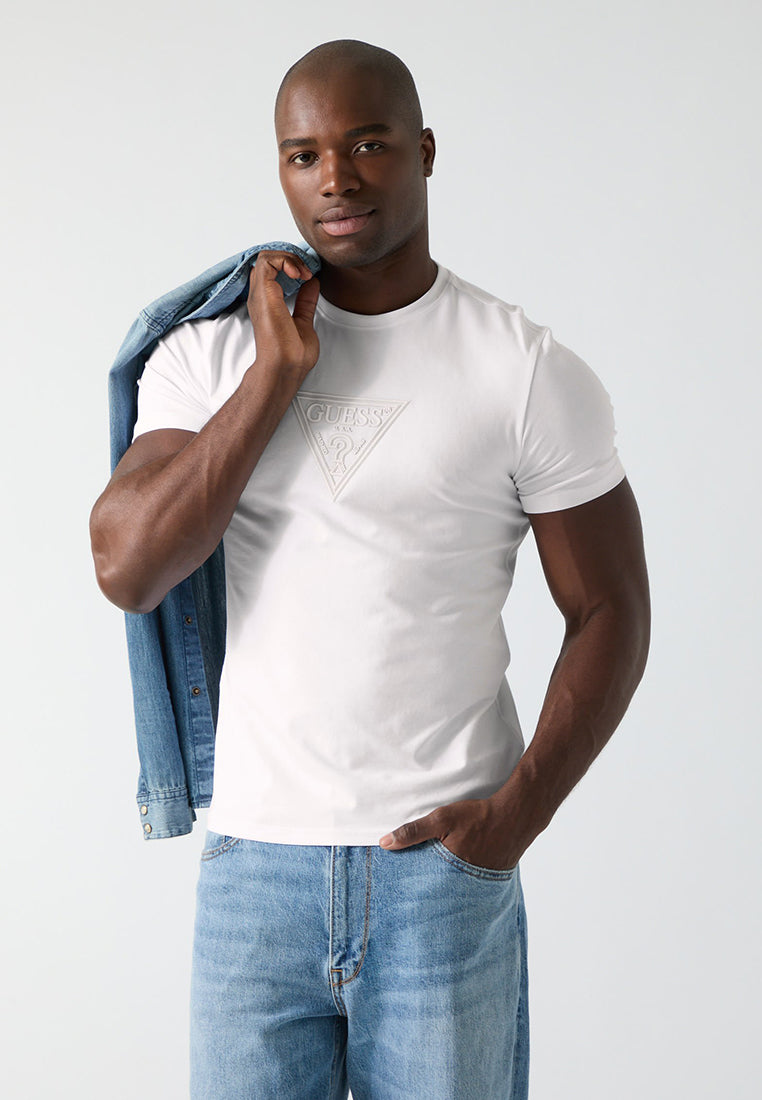 Crewneck Shortsleeves Mid Triangle Hd Print Tee