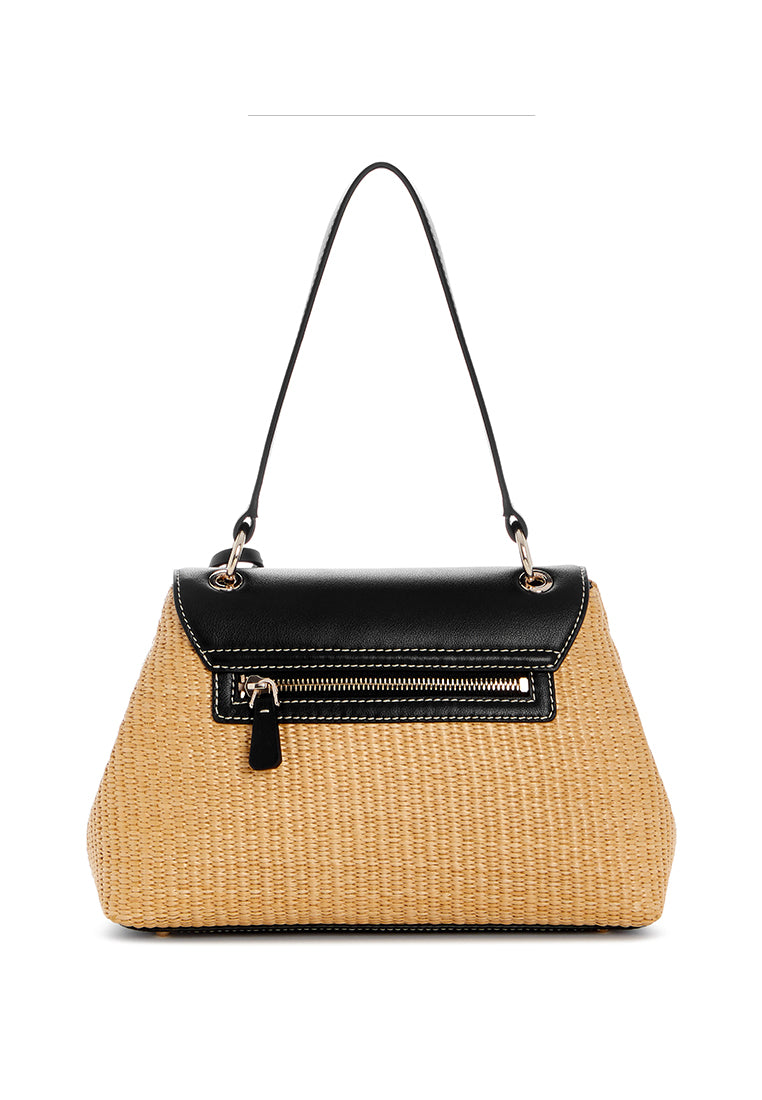 Maggie Straw Flap Shoulder Bag