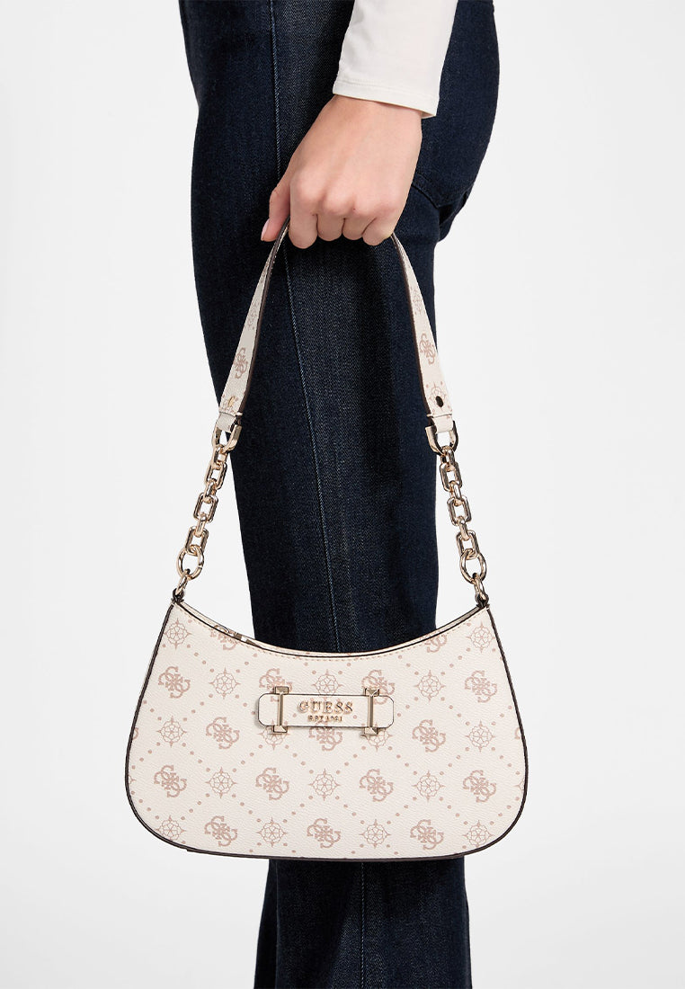 Carrie Logo Top Zip Shoulder Bag