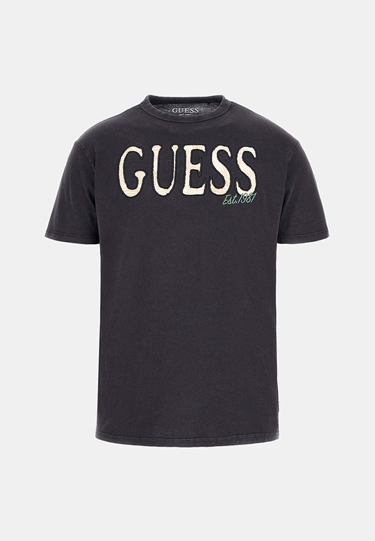 Short sleeves Basic Palms Inset Applique Tee