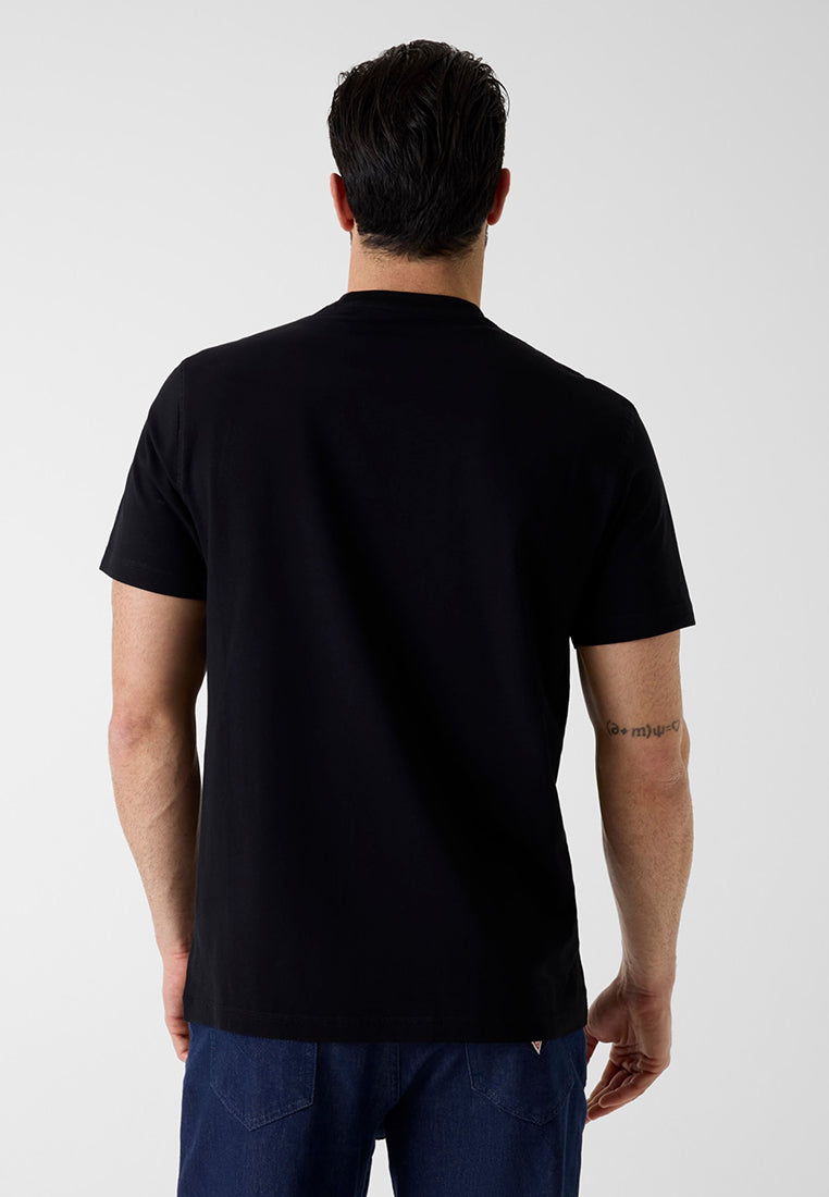 Crewneck Shortsleeves Guess Logo Contrast Stit