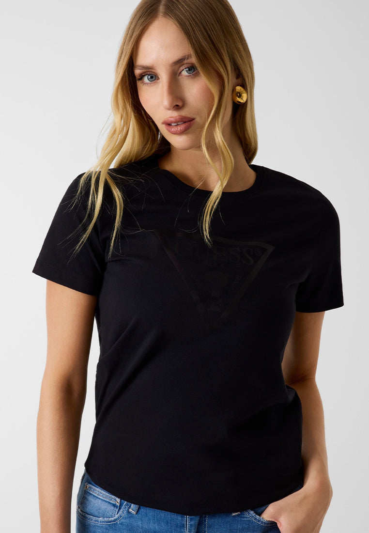 New Shortsleeves Crewneck Basic Triangle Tee
