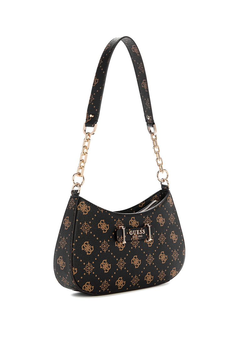 Carrie Logo Top Zip Shoulder Bag