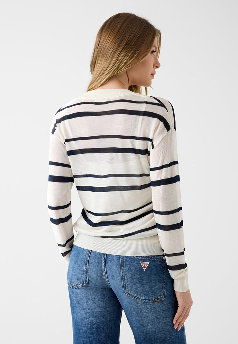 Longsleeves Vneck Summer Sweater