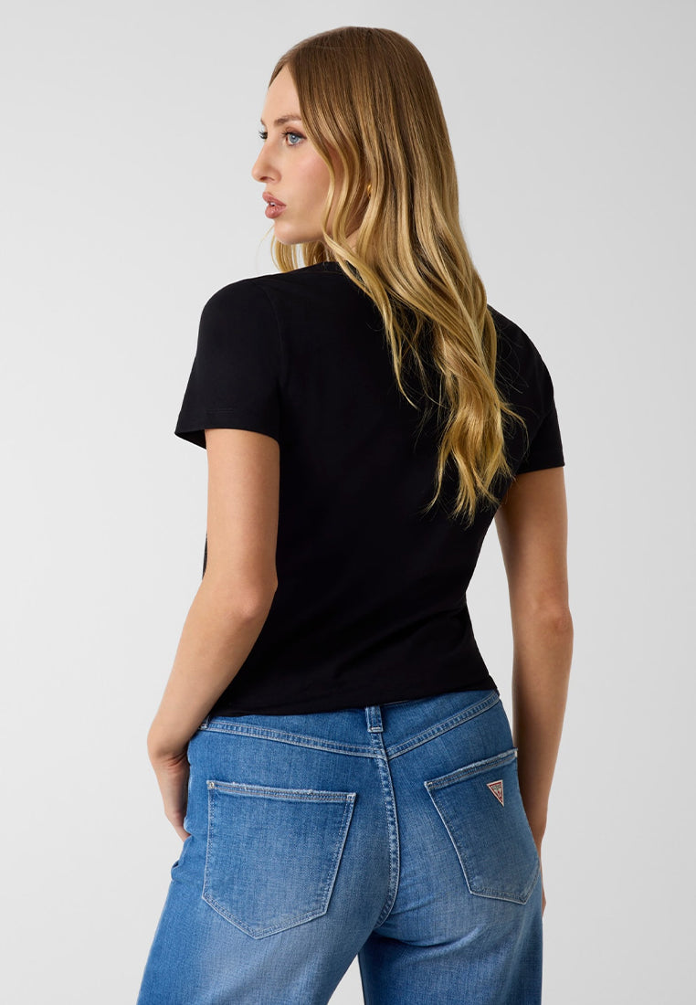 New Shortsleeves Crewneck Basic Triangle Tee
