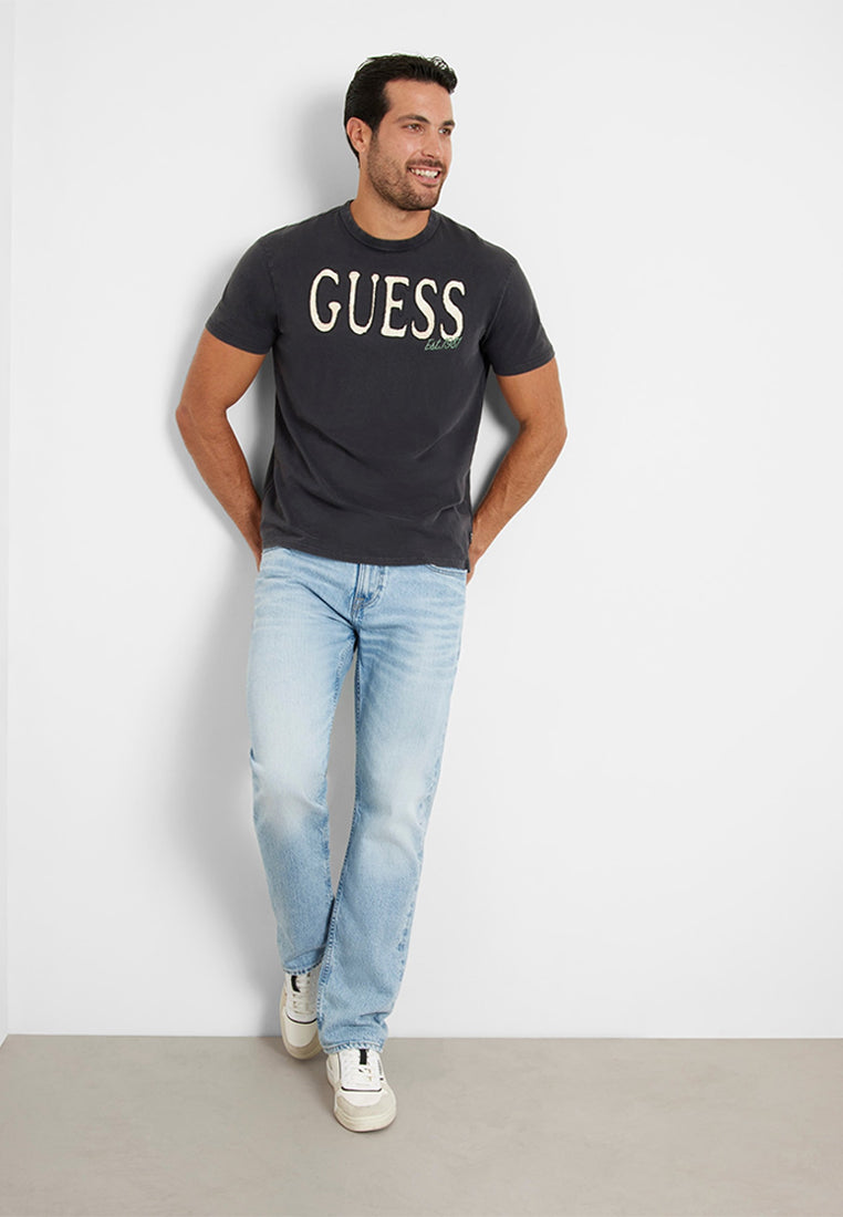 Short sleeves Basic Palms Inset Applique Tee