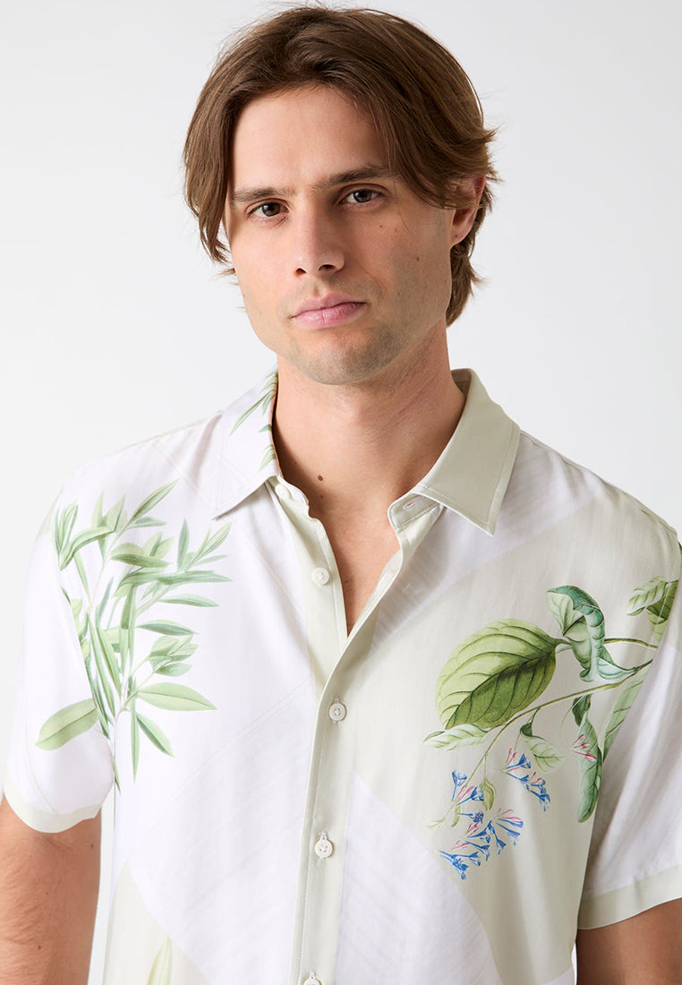 Eco Rayon Woven Bloom Print Shortsleeves