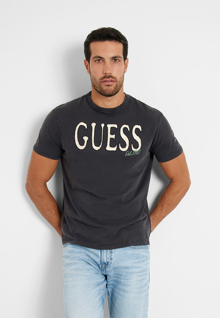 Short sleeves Basic Palms Inset Applique Tee