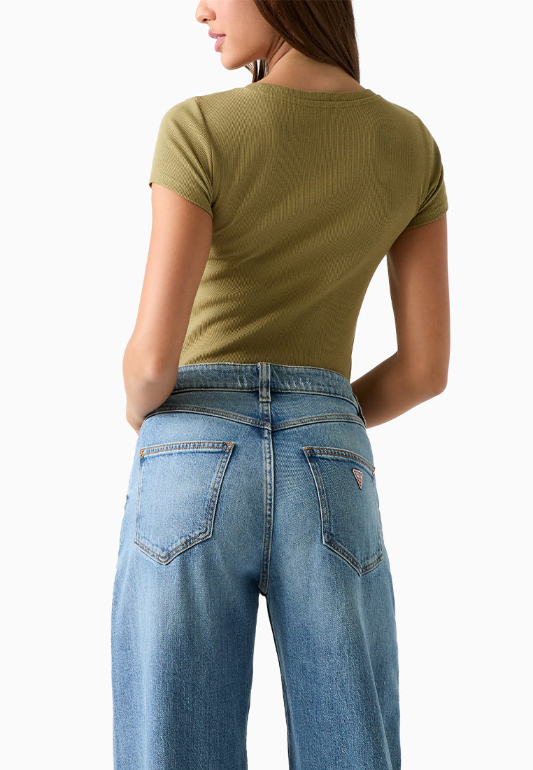 Shortsleeves Triangle Patch Scoop Neck R4