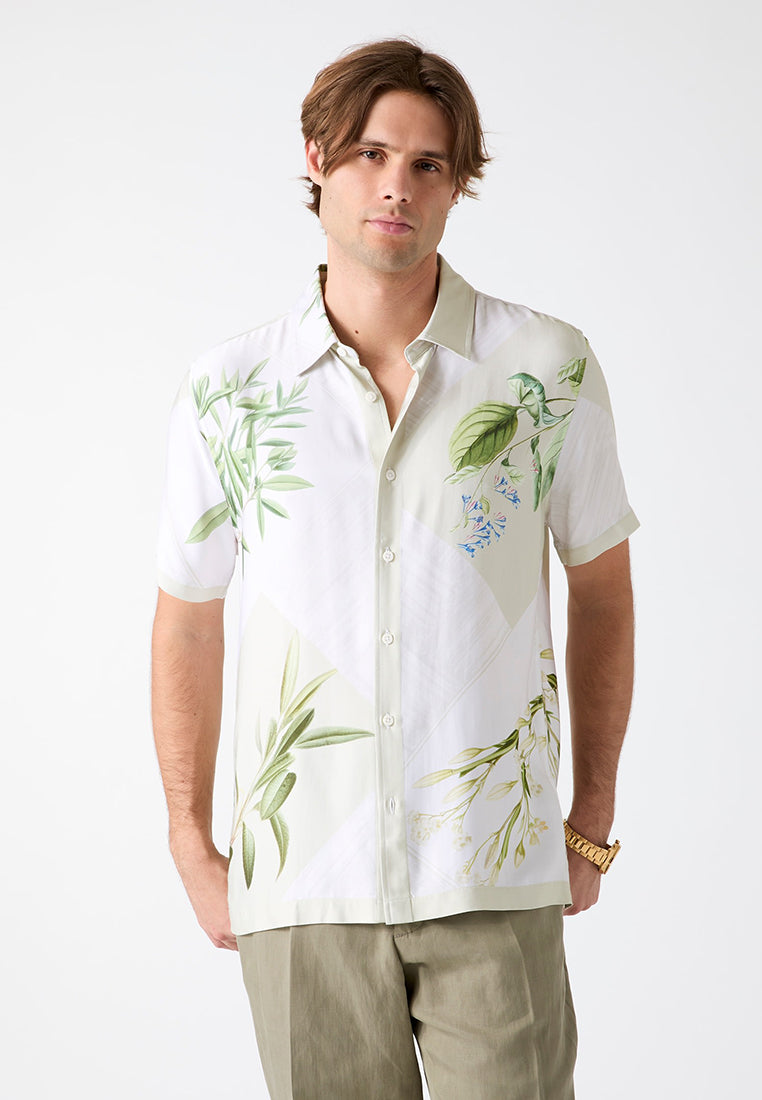 Eco Rayon Woven Bloom Print Shortsleeves