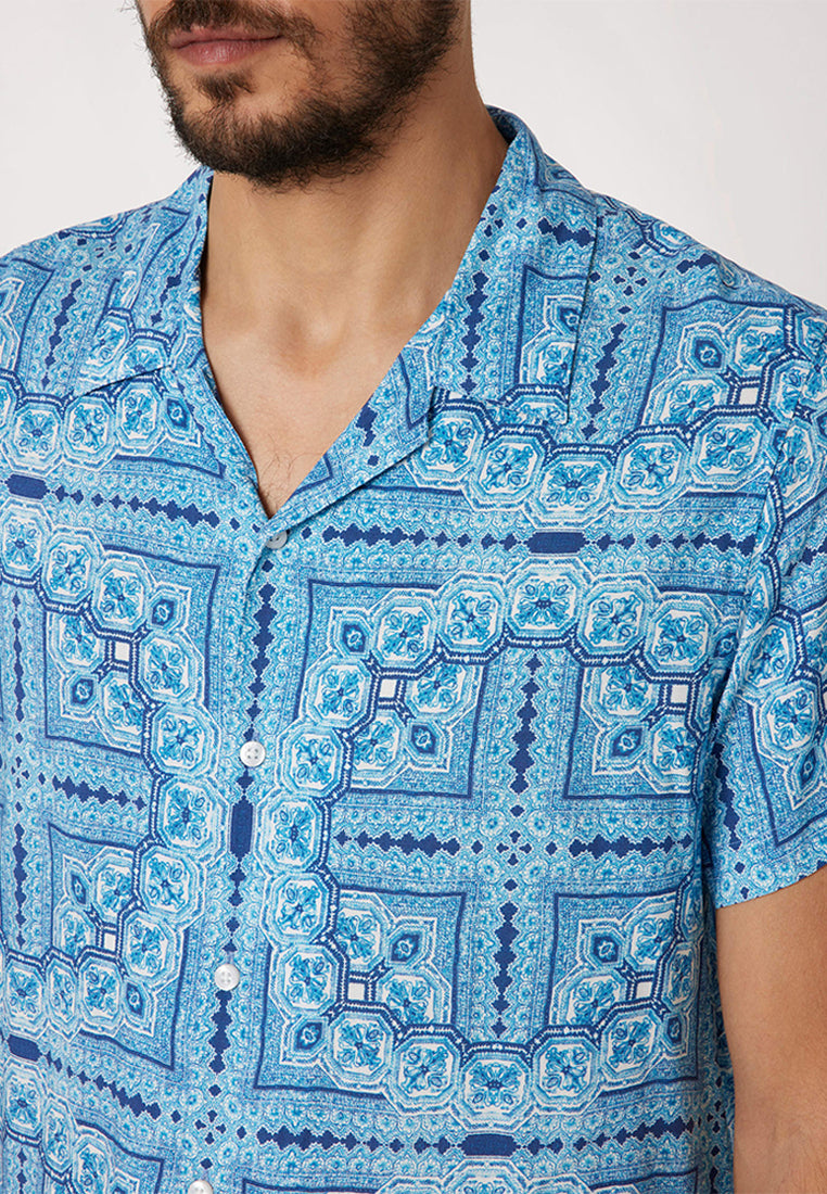 Shortsleeves Eco Rayon Tile Shirt