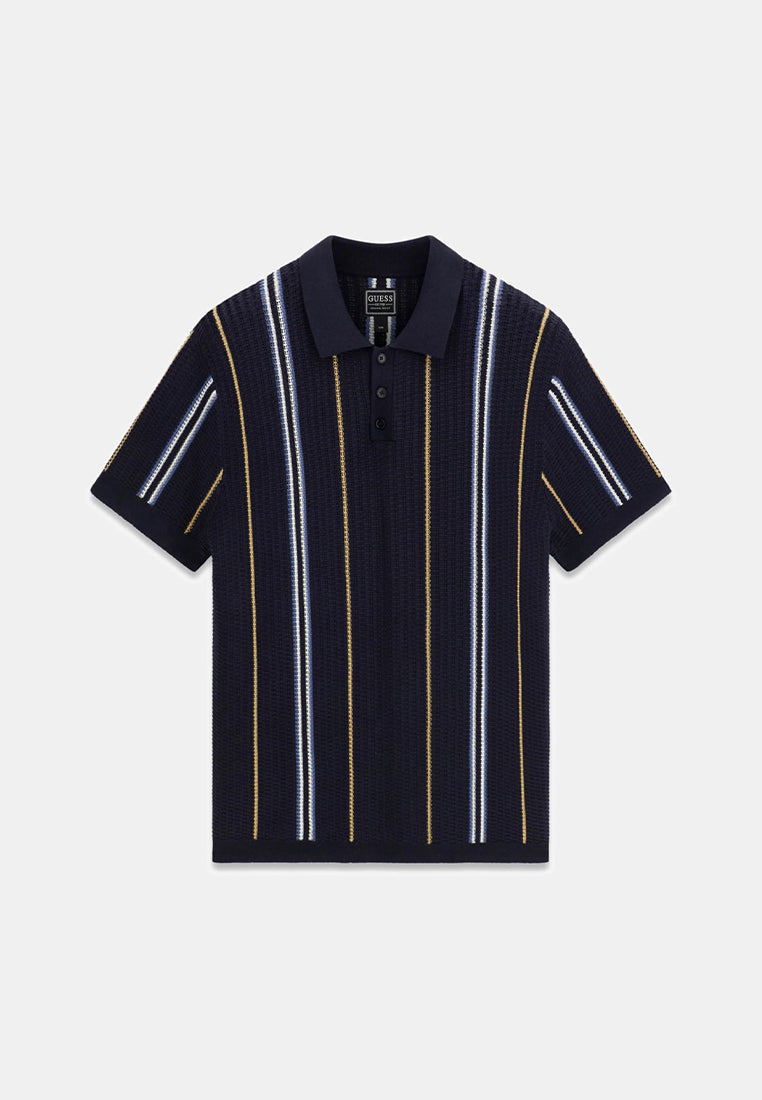 Shortsleeves Intarsia Polo Pointelle Zio