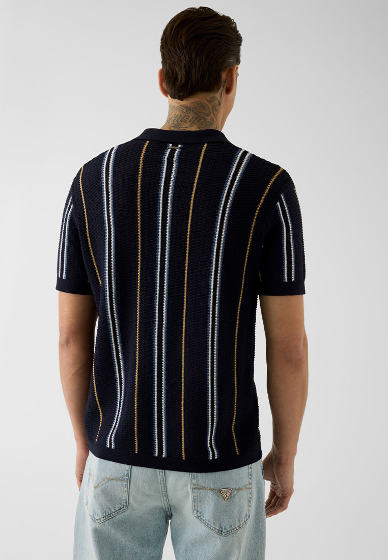 Shortsleeves Intarsia Polo Pointelle Zio