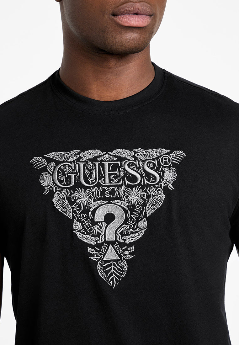 Eco Flower Embroidered Logo Tee