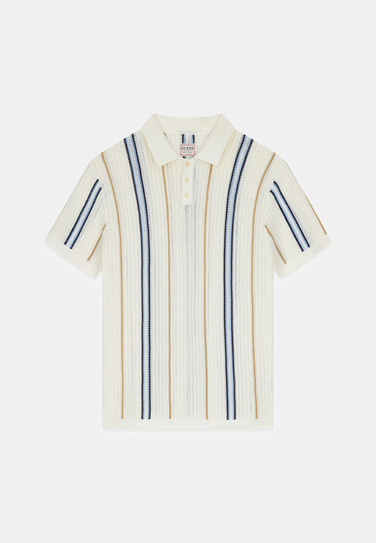Shortsleeves Intarsia Polo Pointelle Zio