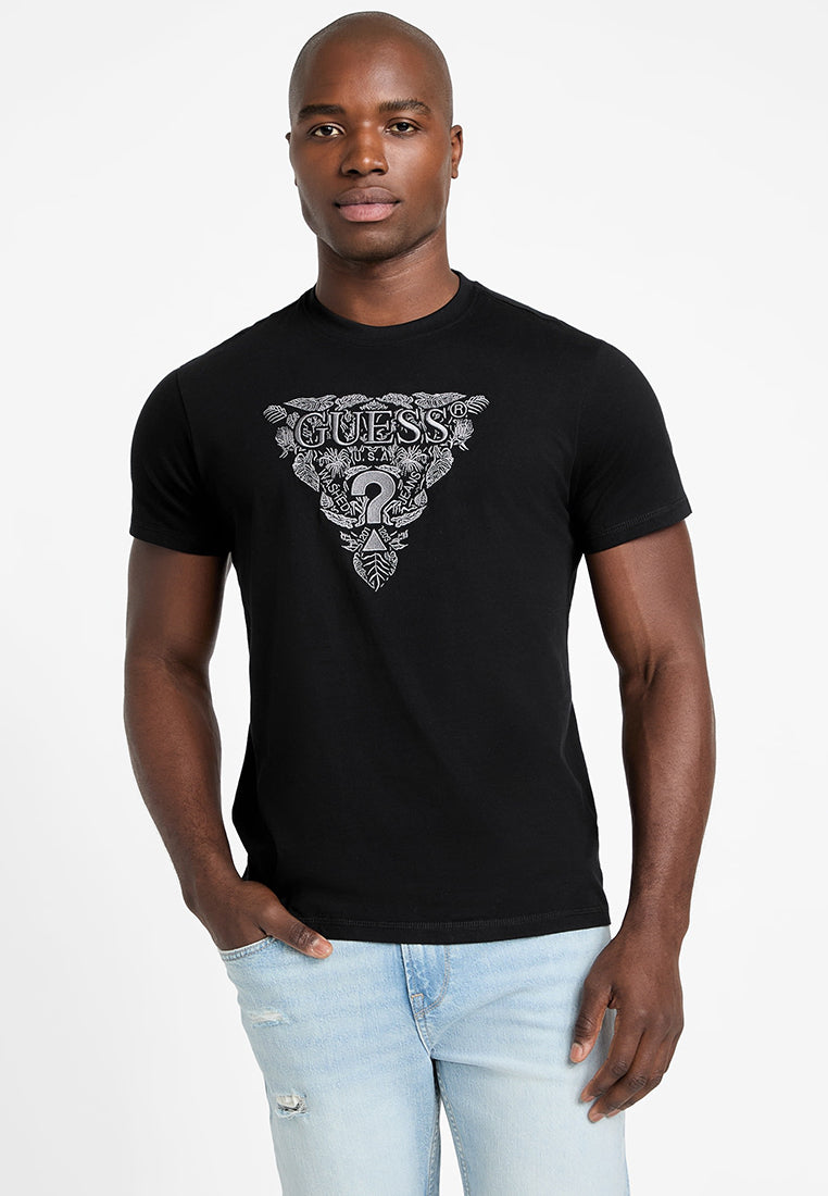 Eco Flower Embroidered Logo Tee