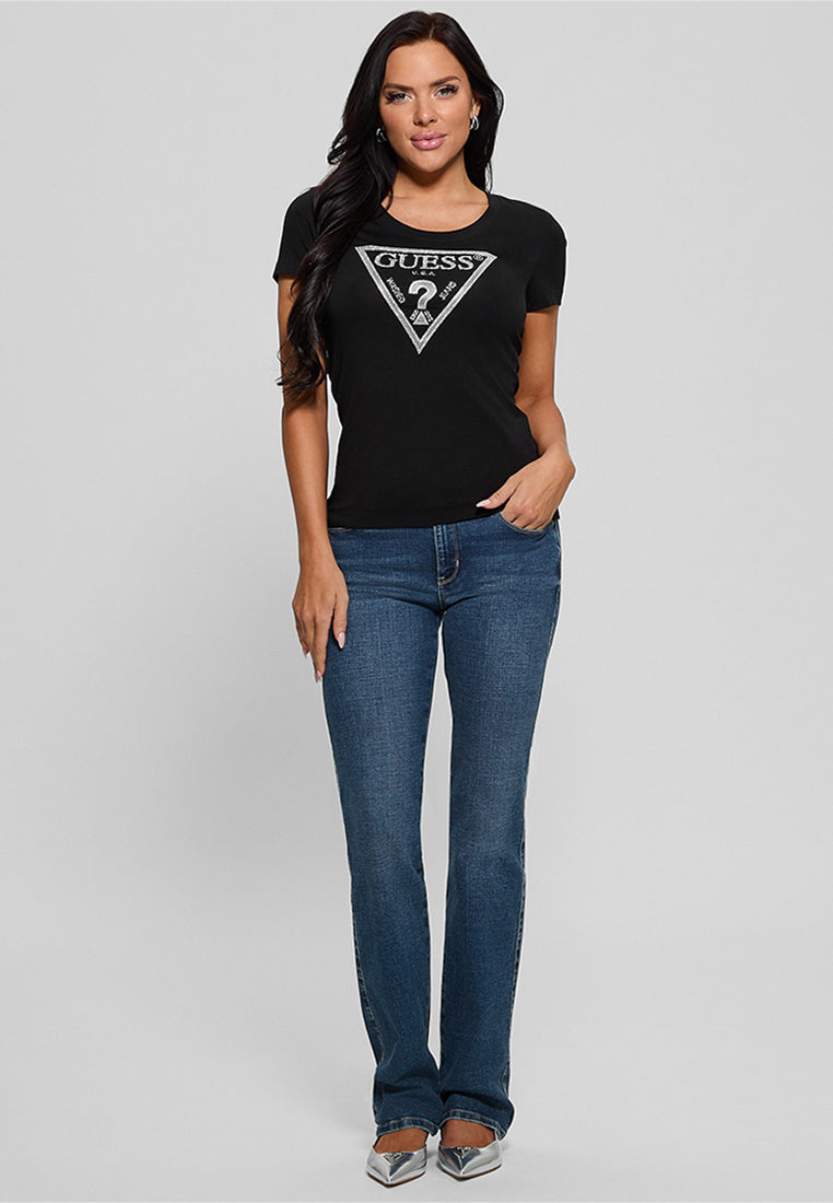 Shortsleeves Crewneck Shiny Triangle Tee