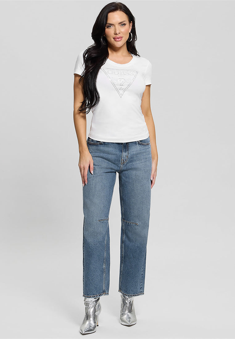 Shortsleeves Crewneck Shiny Triangle Tee