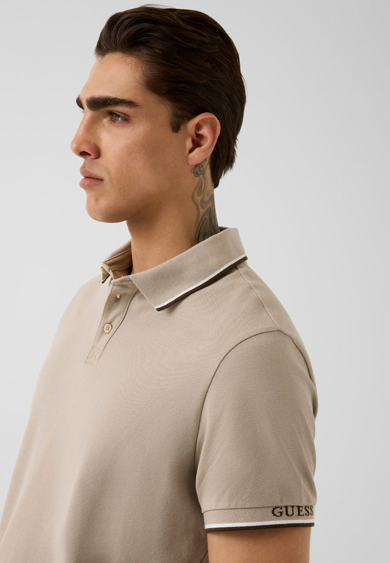 Organic Cotton Pique Cuff Shortsleeves Polo