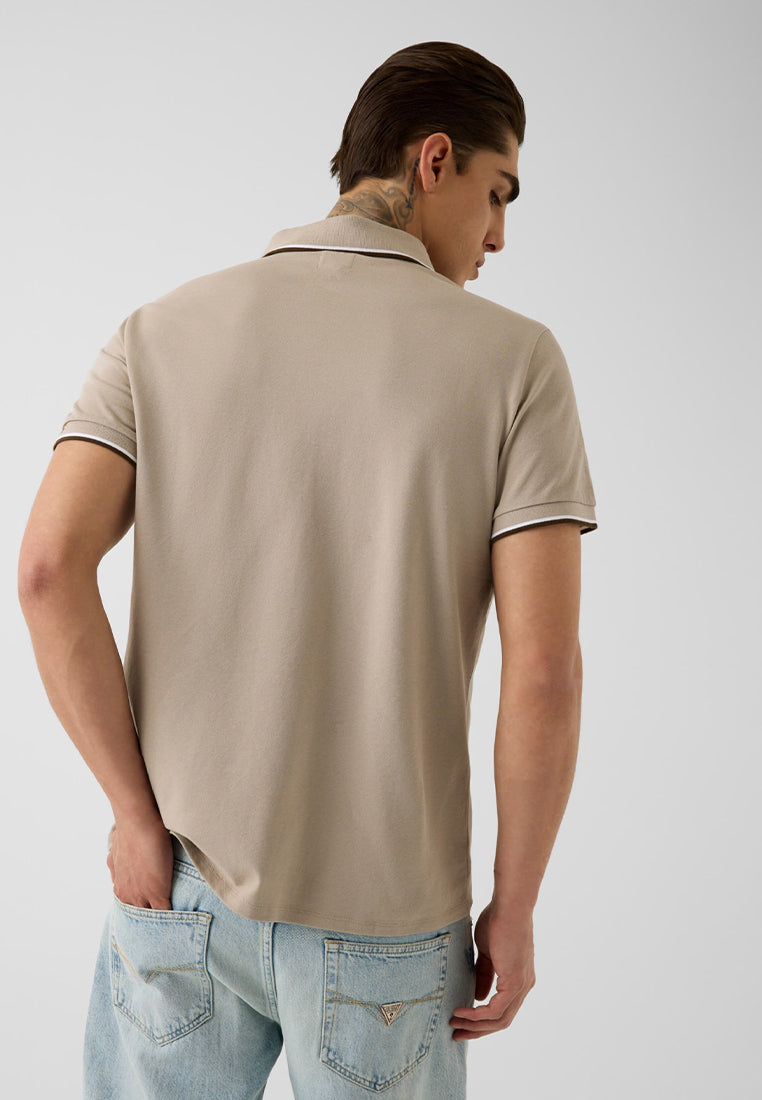 Organic Cotton Pique Cuff Shortsleeves Polo