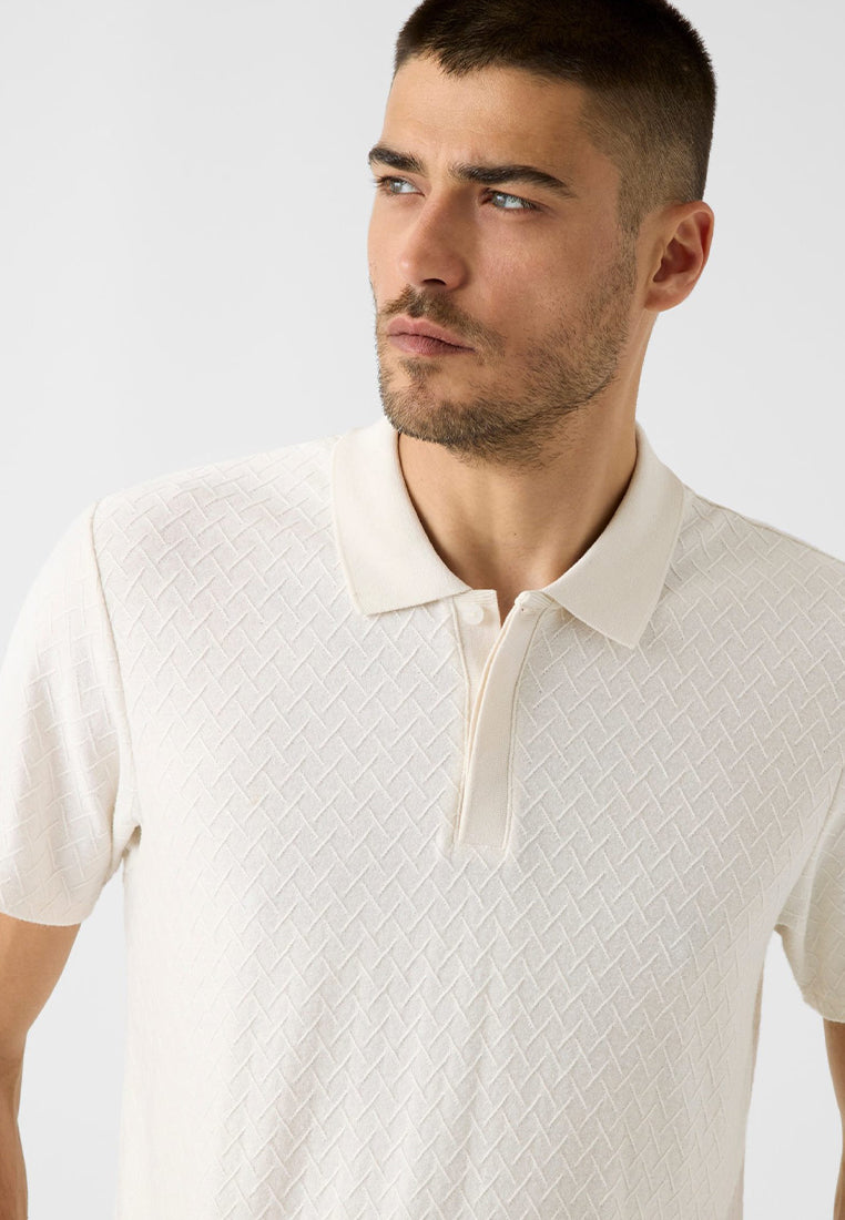 Diagonal Interlock Shortsleeves Polo