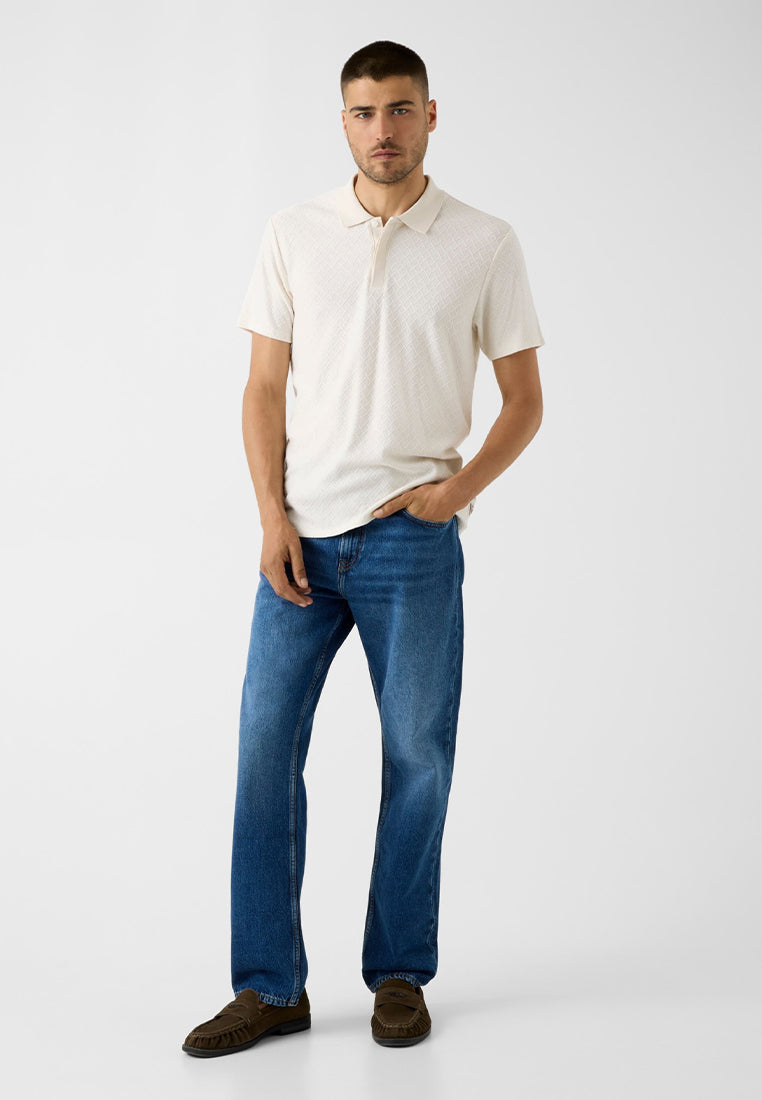 Diagonal Interlock Shortsleeves Polo