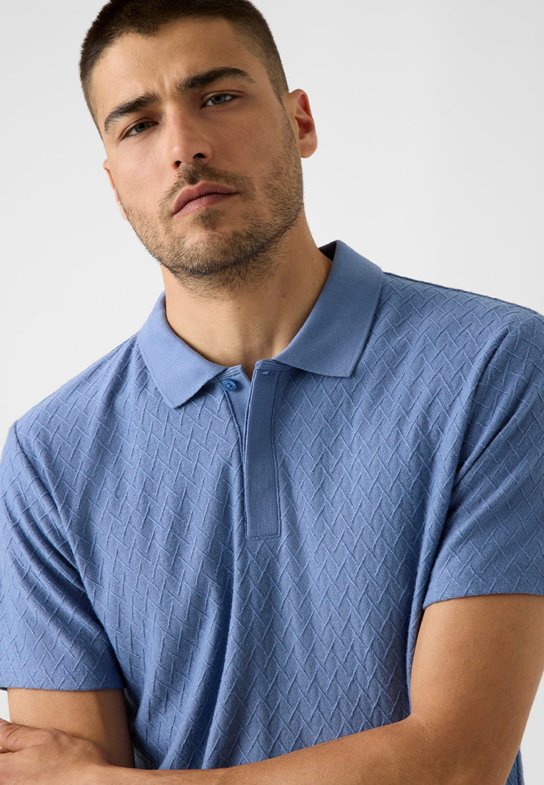 Diagonal Interlock Shortsleeves Polo