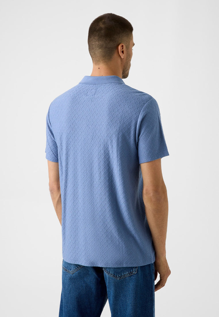 Diagonal Interlock Shortsleeves Polo