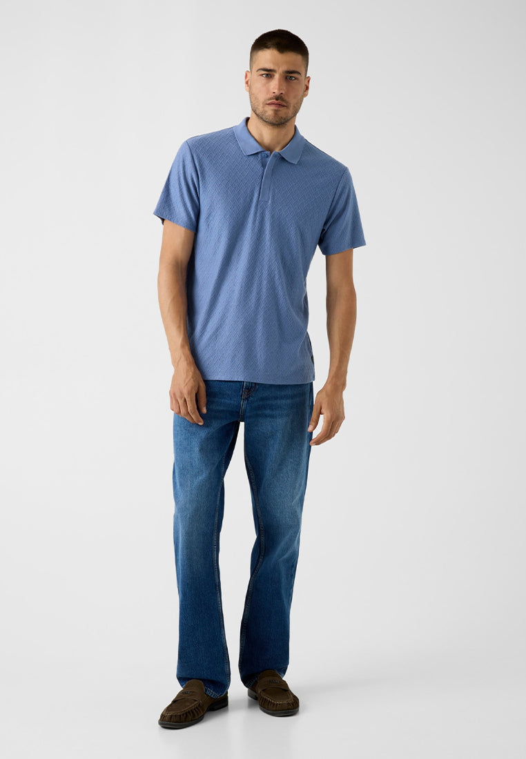 Diagonal Interlock Shortsleeves Polo
