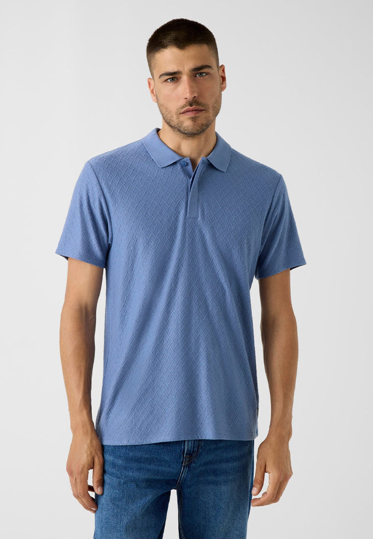 Diagonal Interlock Shortsleeves Polo