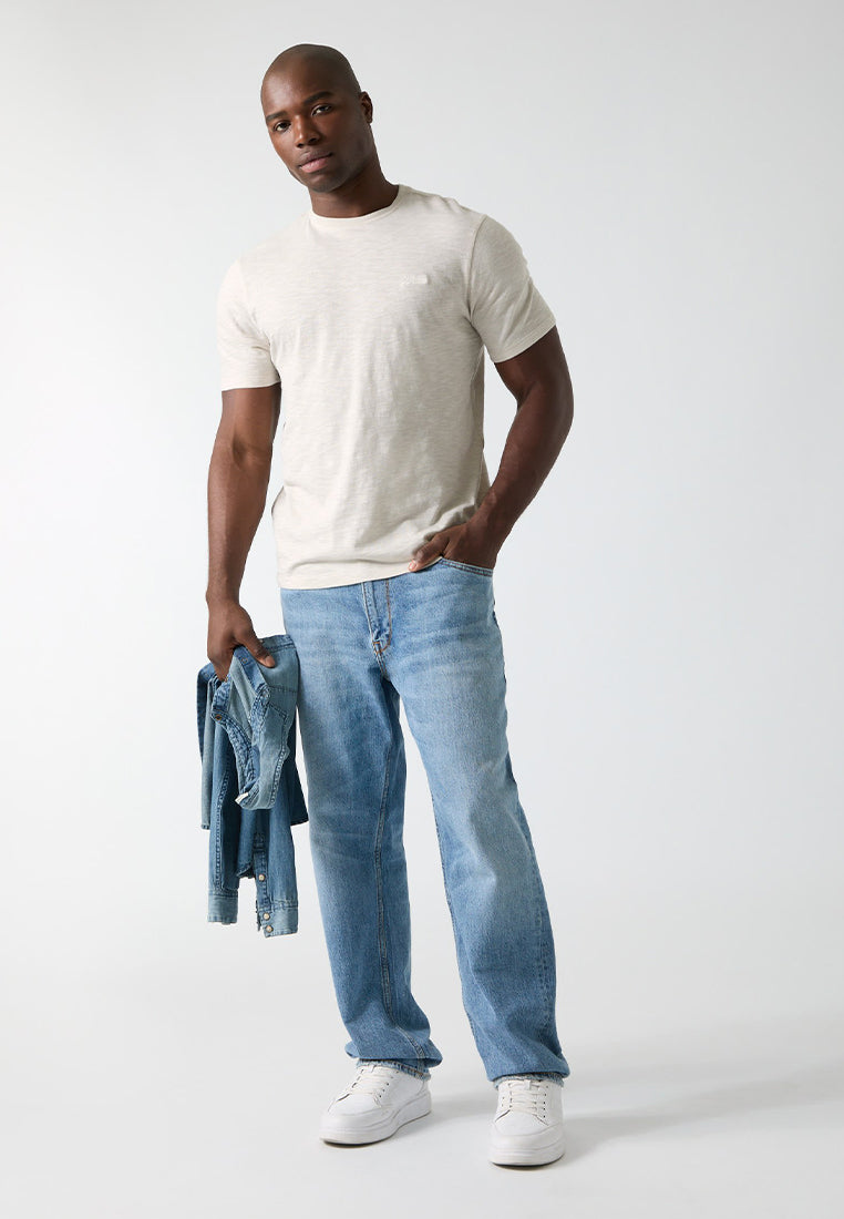 Crewneck Shortsleeves Mini Stripes Tee