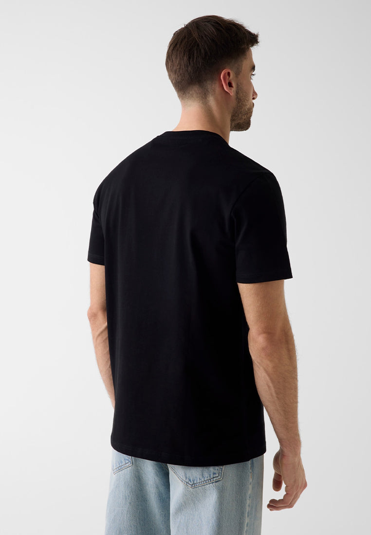 Crewneck Shortsleeves Guess Logo Embroidery Tee