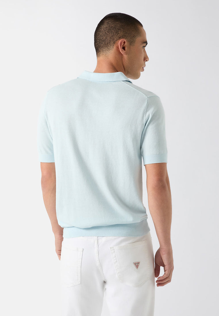Lex Polo Shortsleeves Cotton Silk Sweater