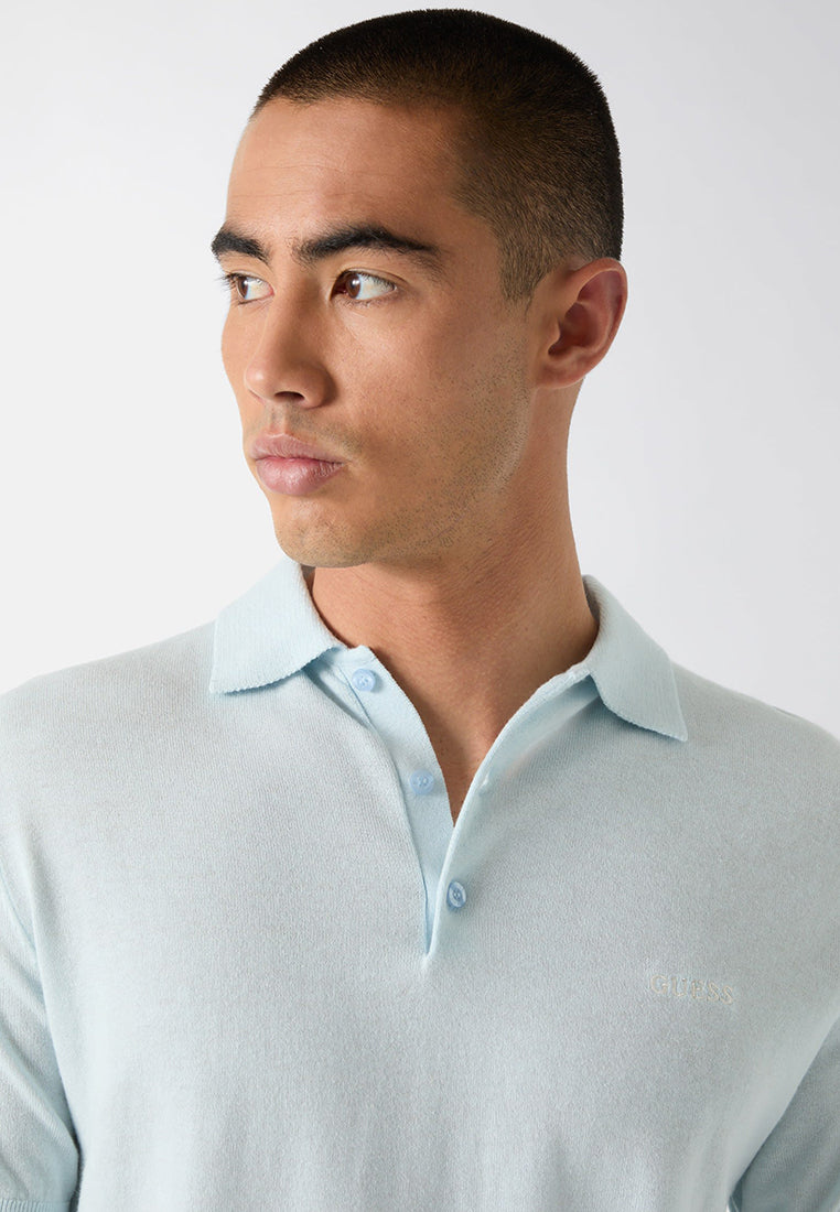 Lex Polo Shortsleeves Cotton Silk Sweater