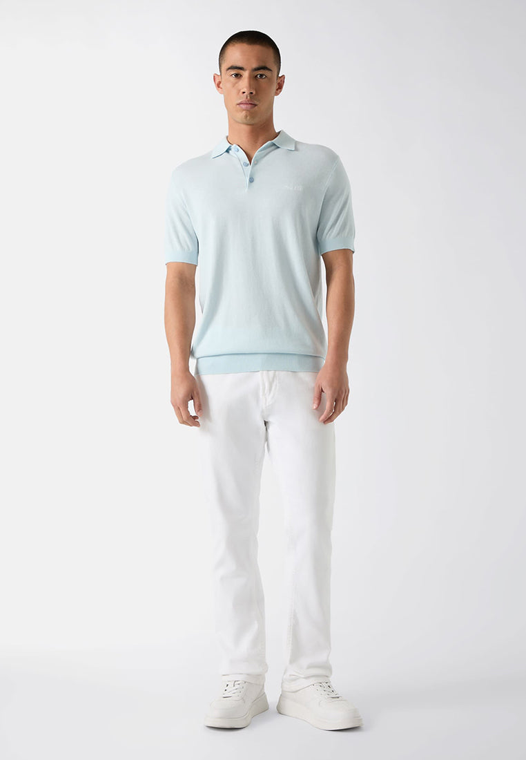 Lex Polo Shortsleeves Cotton Silk Sweater