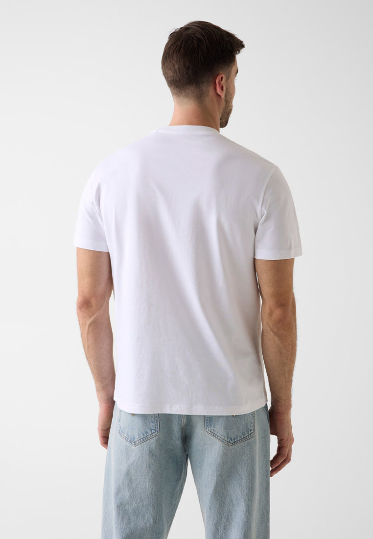 Crewneck Shortsleeves Guess Logo Embroidery Tee