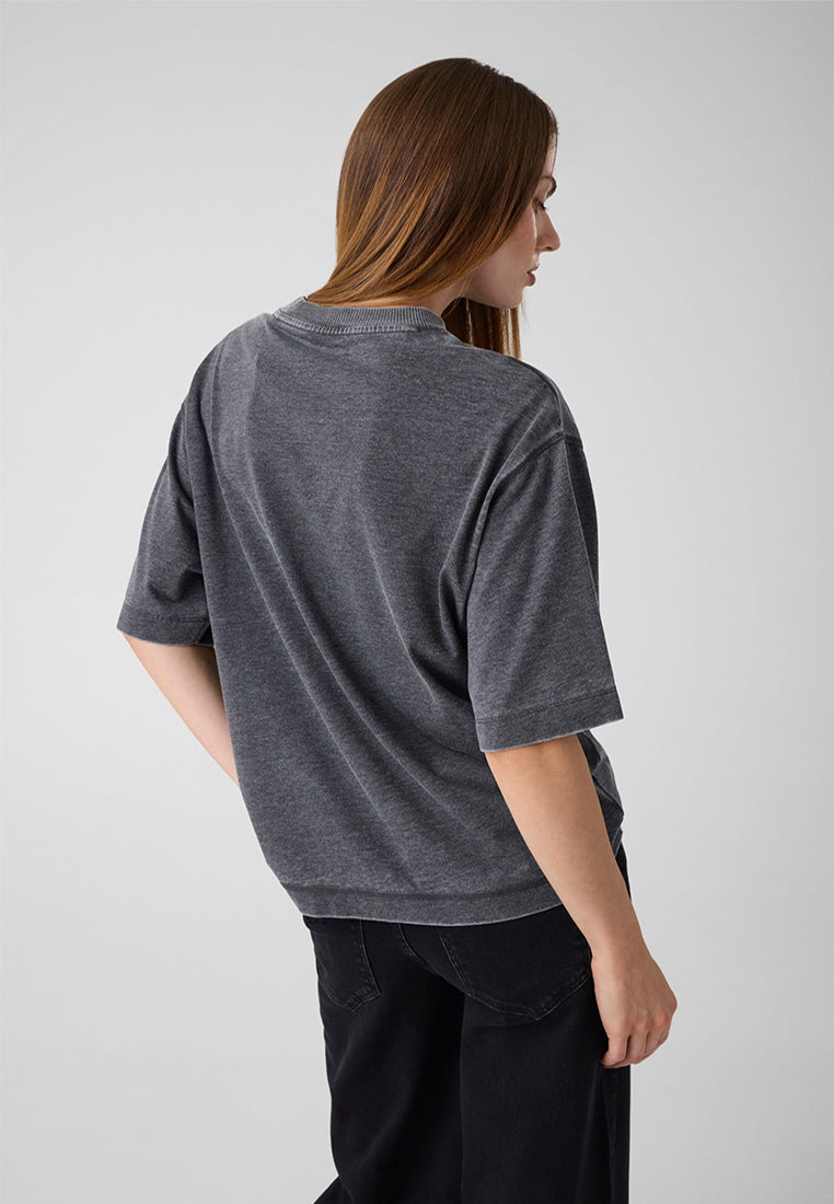 Shortsleeves Crewneck Burnout Oversize Tee